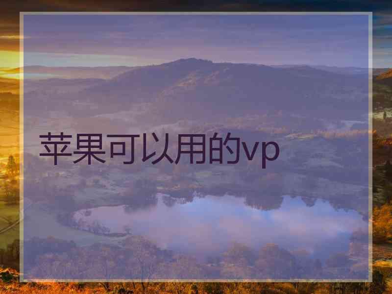 苹果可以用的vp