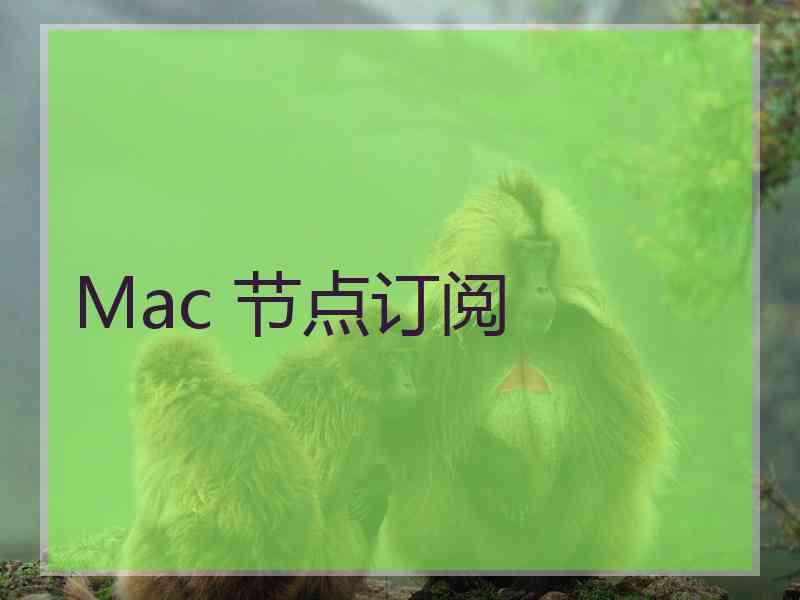 Mac 节点订阅