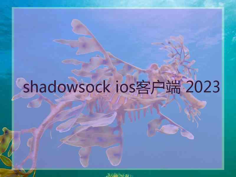 shadowsock ios客户端 2023